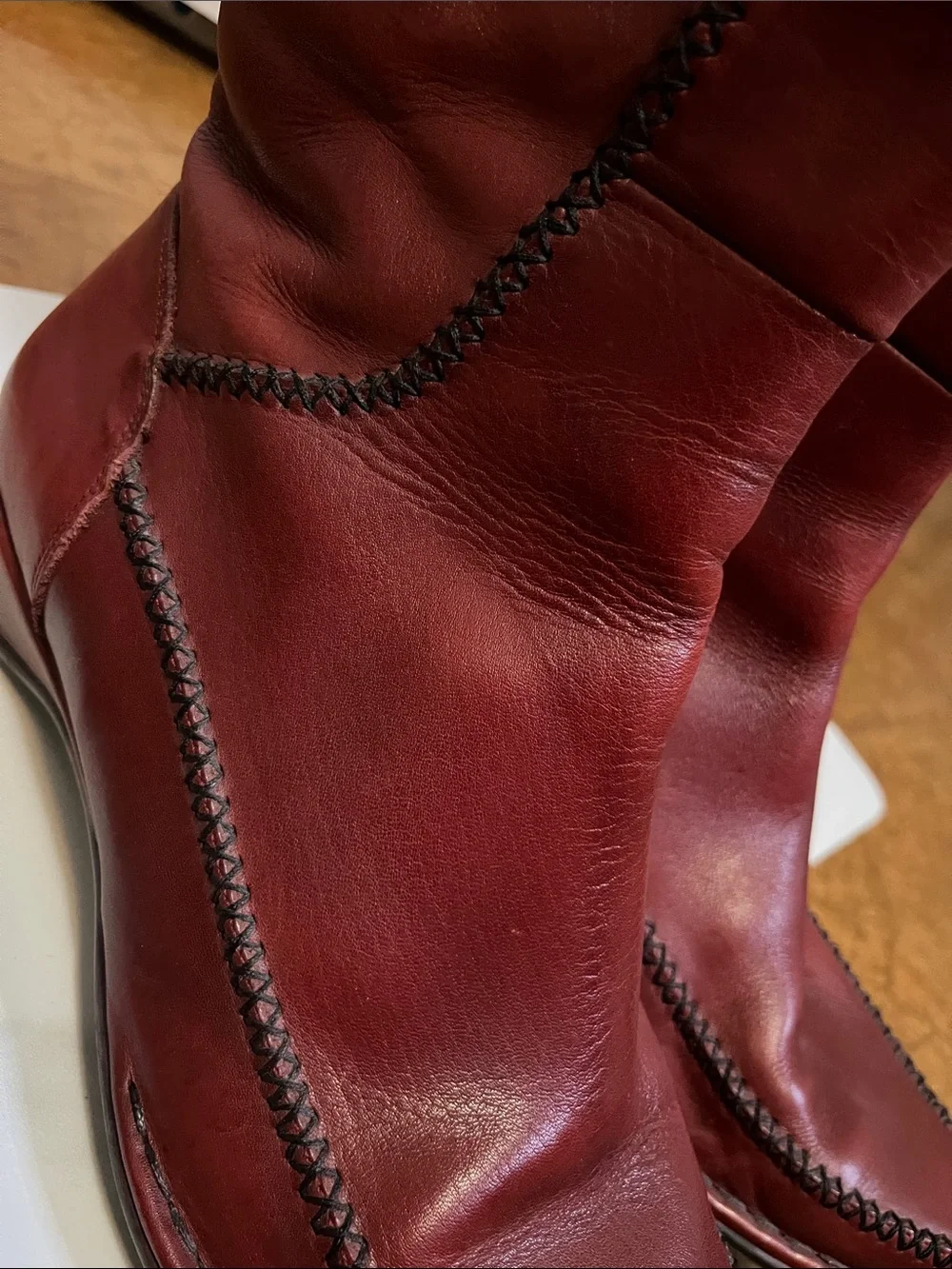 PIKOLINOS Tall Red Leather Over-the-Knee Boots Sz 8.5 or EU 39